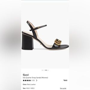 Gucci quarter strap sandal (full set, worn twice!)